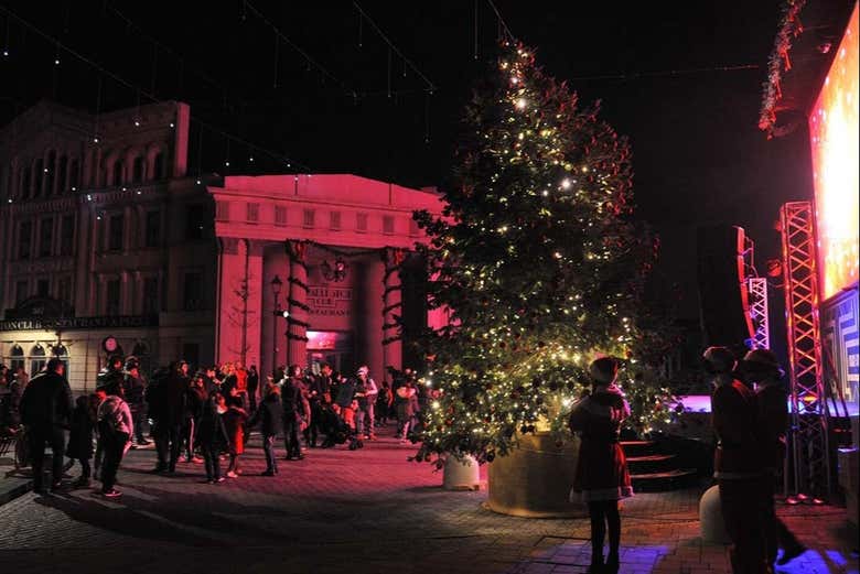 Décoration de Noël dans le parc 