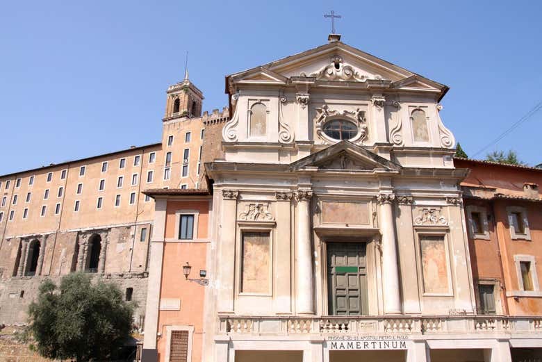 La façade de la prison Mamertine