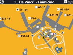 Plan aéroport Fiumicino Rome