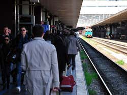 En arrivant à Termini avec le Leonardo Express