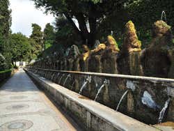 Villa d'Este, Rangée des Cent Fontaines