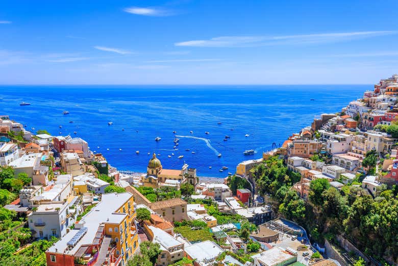 Vue de Positano vers la mer