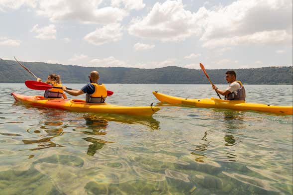 Balade en kayak sur le lac d'Albano